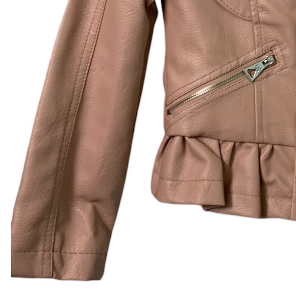 Little girls pink Moto jacket - Picture 7 of 9